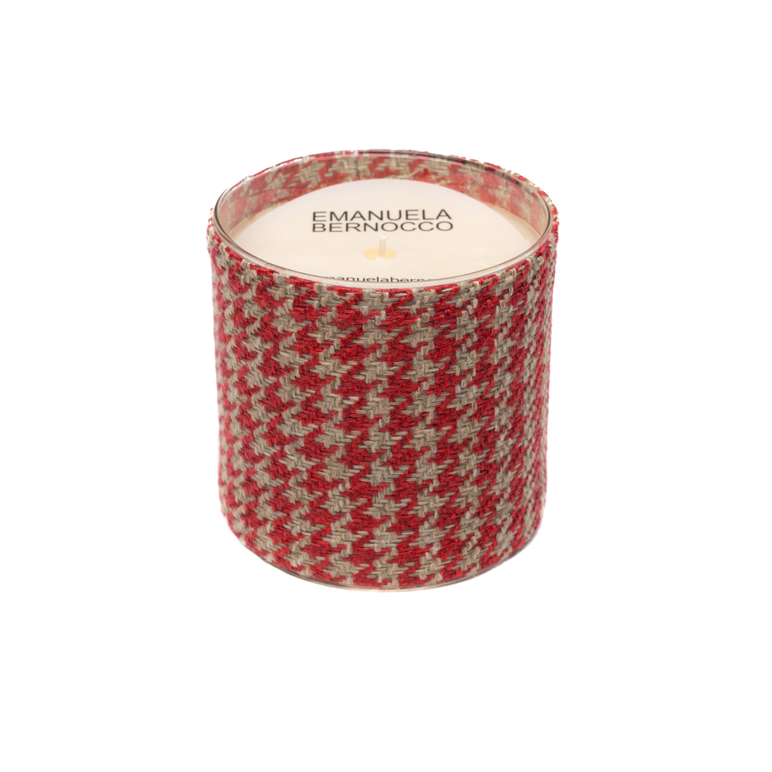Candela nel vetro pied de poul rosso